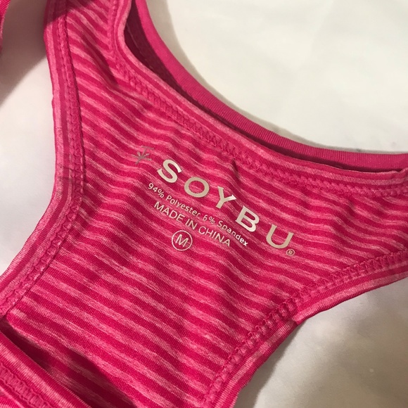 Soybu Pink Built In Shelf Bra Athletic Tank Top - Picture 4 of 8